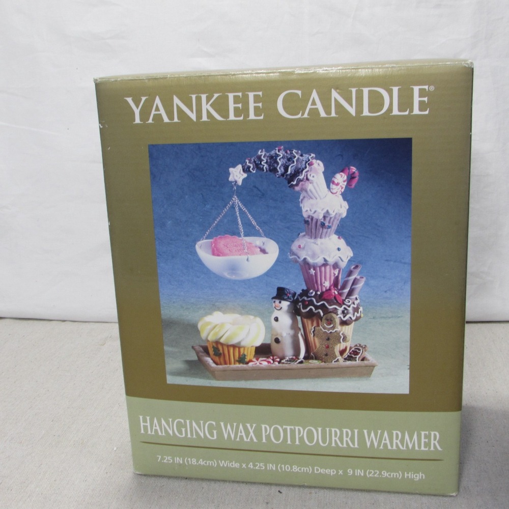 VTG Yankee Candle Hanging Wax Tart Melt Potpourri Warmer Christmas Baker Cupcake